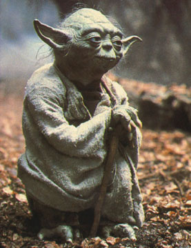 Yoda standing there