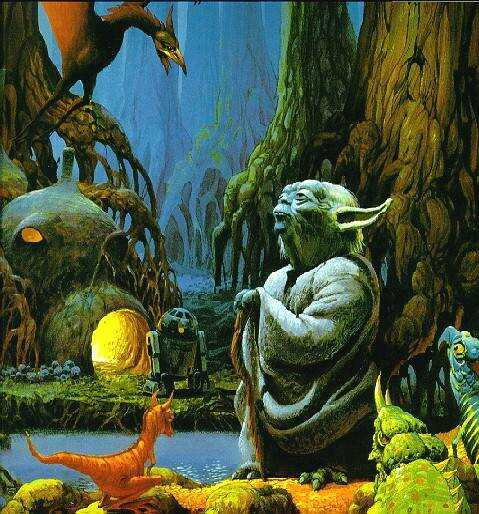 Yoda on Dagobah (illustration)