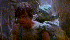 An animated .gif of Yoda on Luke's back