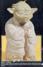 A prototype of a Yoda puppet