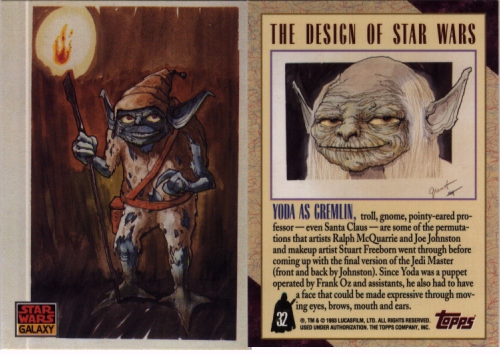 Star Wars Galaxy Card 32 'Yoda as Gremlin'