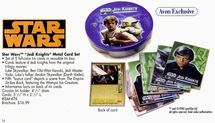 Star Wars Jedi Knights Metal Card Set (Avon version)