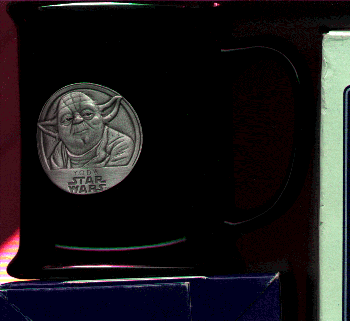Yoda mug with pewter emblem