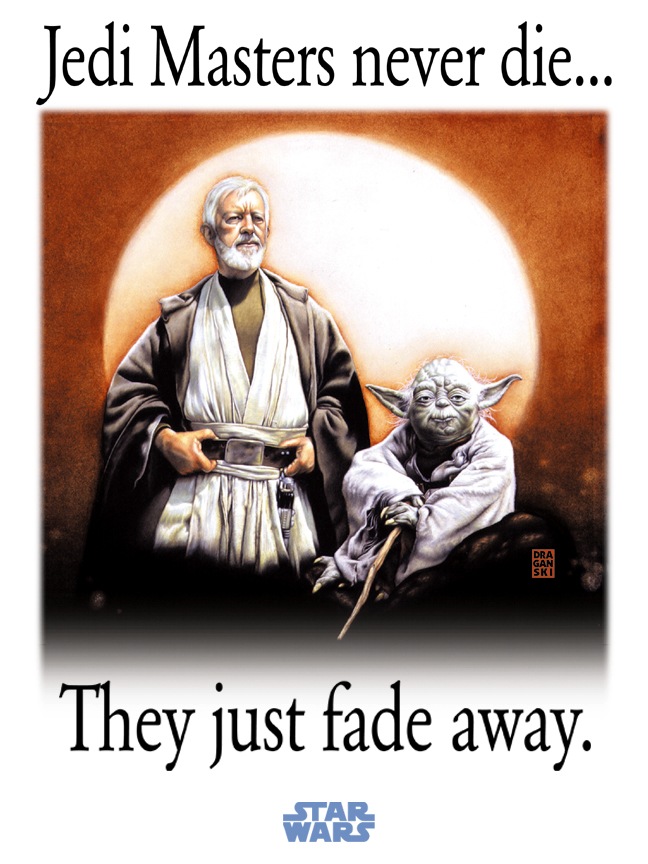 Jedi Masters never die... They just fade away illustration (courtesy of Counting Down)