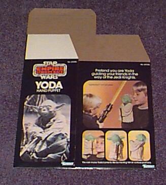 Back of Yoda hand puppet box