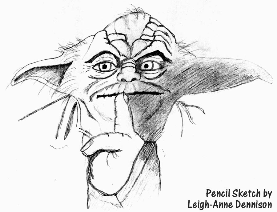 A sketch of an Episode I Yoda