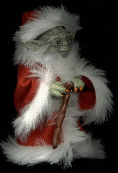 Santa Yoda (Yoda Claus) toy made from the Action Collection Yoda