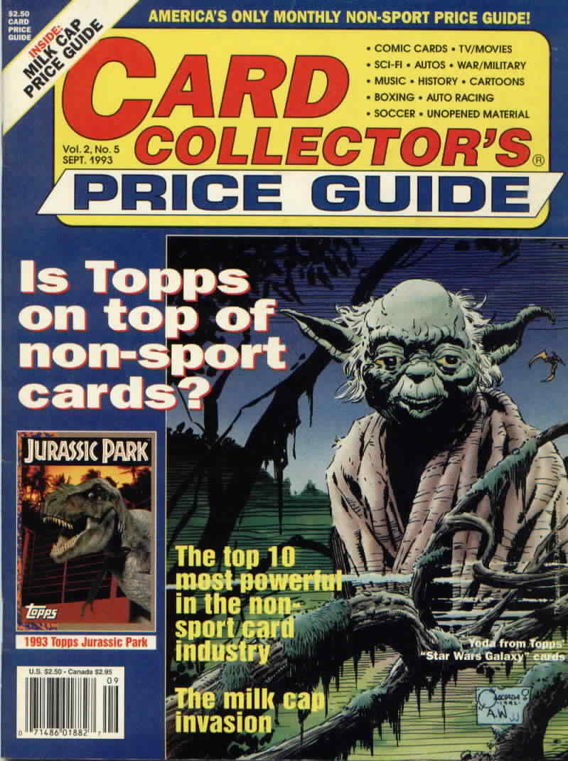 Card Collector's Price Guide with Yoda on the cover