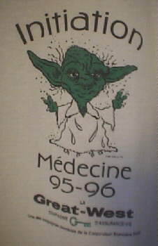 Initiation Medecine 95-96 t-shirt (zoom in of logo)