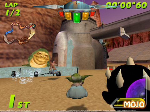 A screen shot from Super Bombad Races