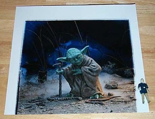 Color picture from the front of the Screamin' Yoda model