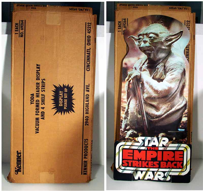 The Empire Strikes Back Yoda vaccuform display with the original box