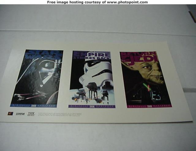 Star Wars Trilogy promo display card