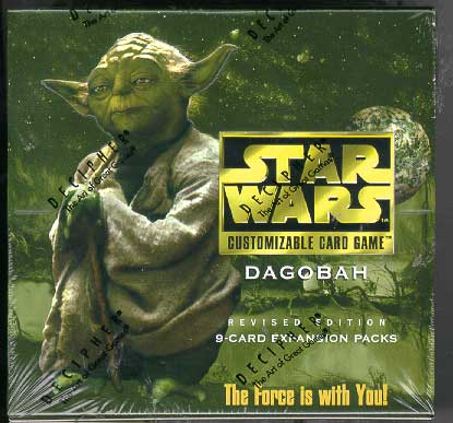 Star Wars CCG Dagobah box with Yoda on it