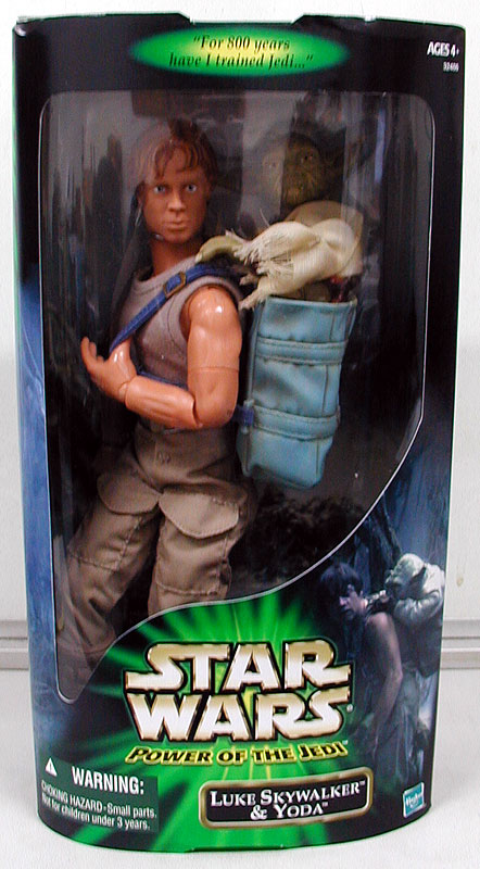 Front of Wal-Mart Luke/Yoda 12 inch figure's package
