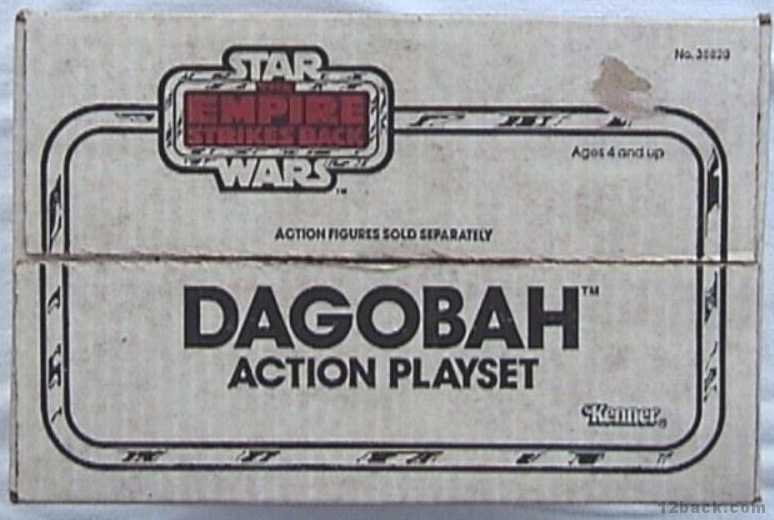 Top view of the 1980 Dagobah Playset package (courtesy 12back.com)