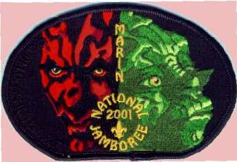 2001 Marin Council Boy Scout patch with Yoda and Darth Maul
