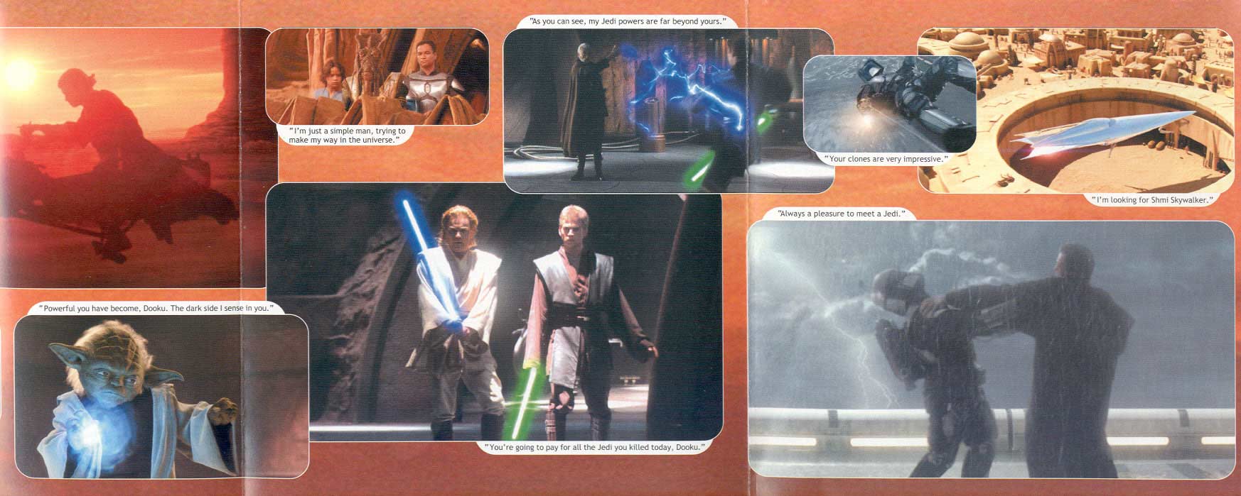 Scan from Attack of the Clones soundtrack CD booklet
