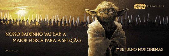 Brazilian Yoda billboard for Attack of the Clones