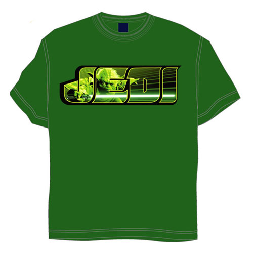 Green 'JEDI' shirt with Yoda