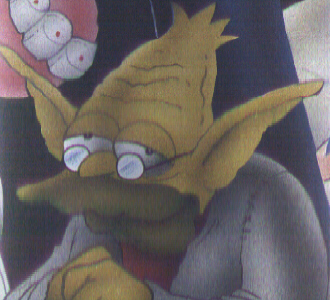 Grandpa Simpson as Yoda