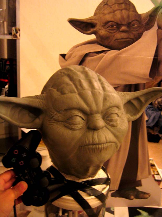 Custom Yoda sculpture head
