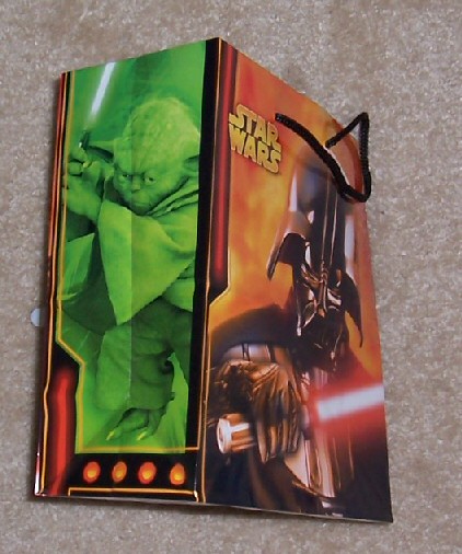 Yoda and Darth Vader gift bag