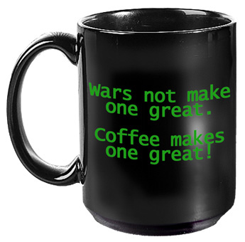 Clone Wars cartoon Yoda mug - back