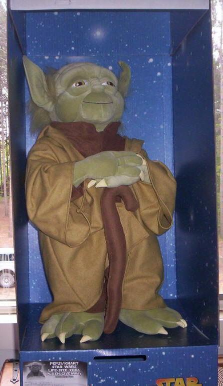 Pepsi/Kmart promotional Revenge of the Sith lifesize  plush Yoda