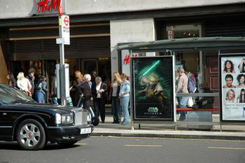 London Yoda advertisement