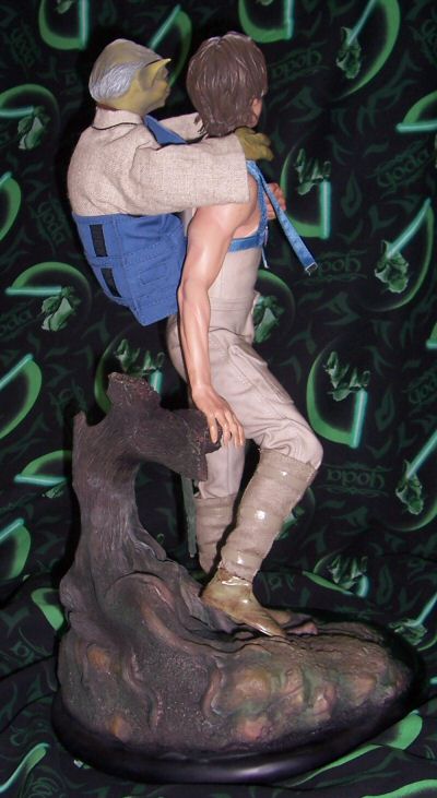 Detail of Sideshow Collectibles Luke/Yoda figurine - back/side