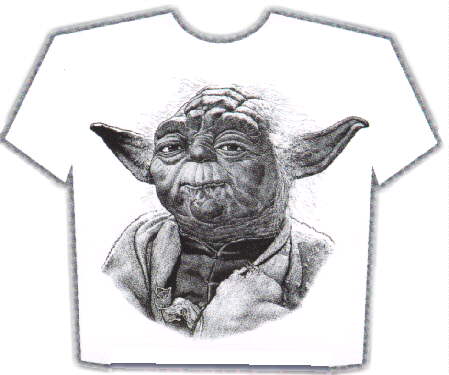 A picture of another Yoda t-shirt
