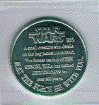 The back to the below Yoda coin