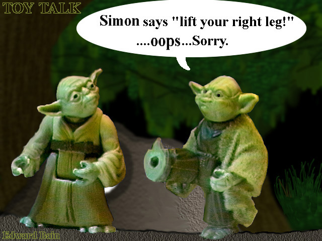 Cartoon comparing the old and new Yoda toys