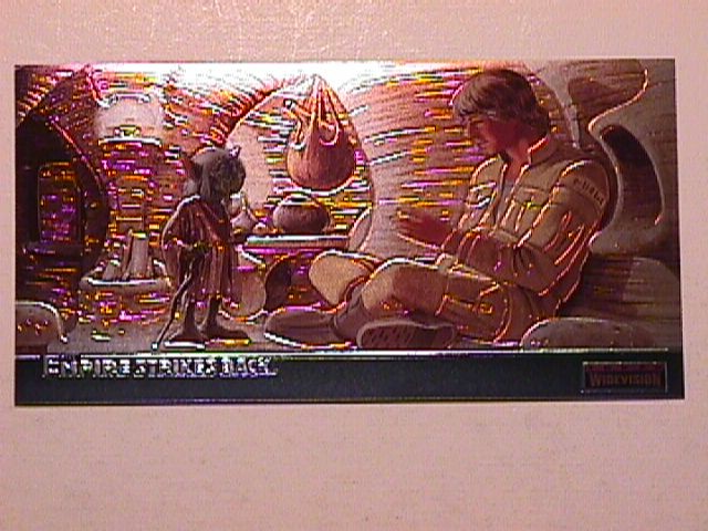 Topps Empire Strikes Back Widevision Foil Card C5 with Luke and Yoda