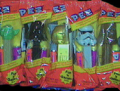 All the Star Wars Pez in red packages