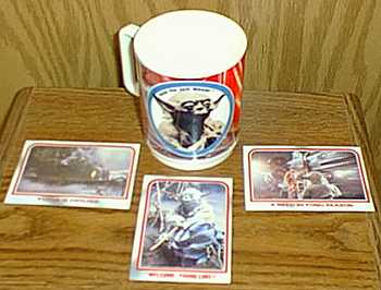 Yoda mug and three Yoda cards