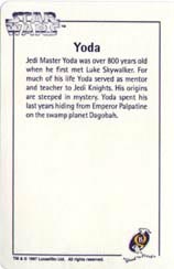 The back of the Yoda card