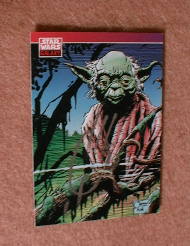 Star Wars Galaxy card Yoda by Joe Quesada