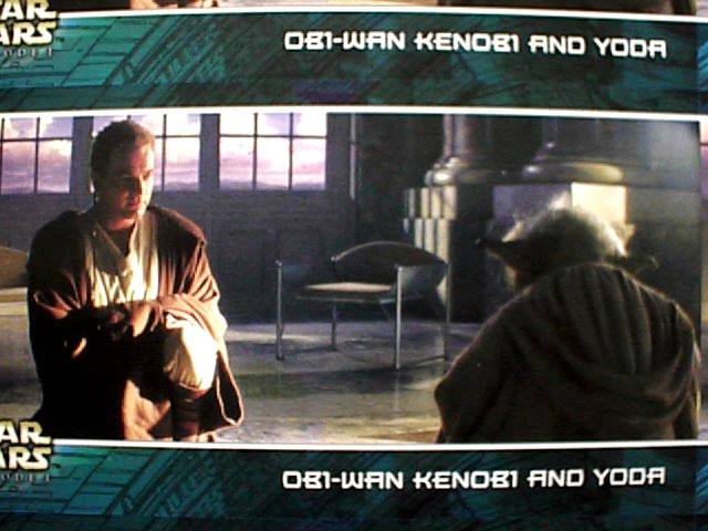 Obi-Wan Kenobi and Yoda Episode I card (new picture)(courtesy of Counting Down)