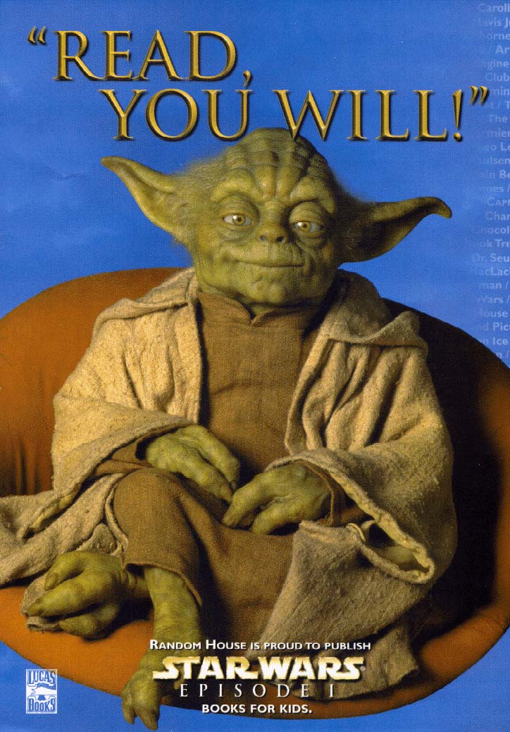 Random House ad for Episode I childrens books 'Read, you will!' (courtesy of Counting Down)