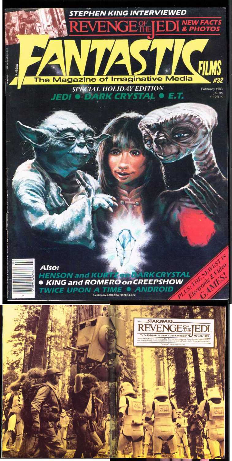 The cover of Fantastic Films #32 with Yoda, ET, and Dark Crystal