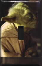 A Yoda lightswitch cover