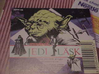 Label from a bottle of Finland's 'Jedi Lask' (from The Star Wars Scrapbook)