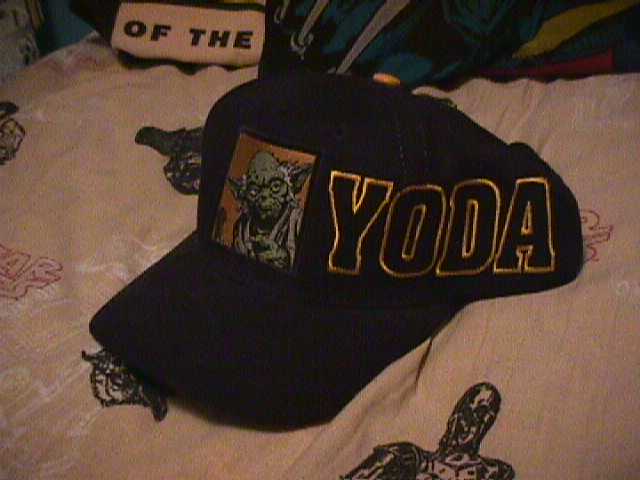 Hat with Yoda picture and word 'YODA'