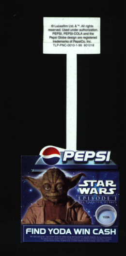 Pepsi 'Find Yoda, Win Cash' dangler