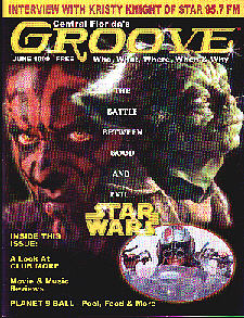 Central Florida's Groove magazine with Yoda and Darth Maul on the cover