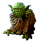A dancing Yoda
