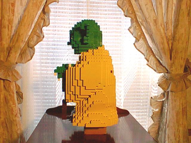 Side view of Lego Yoda