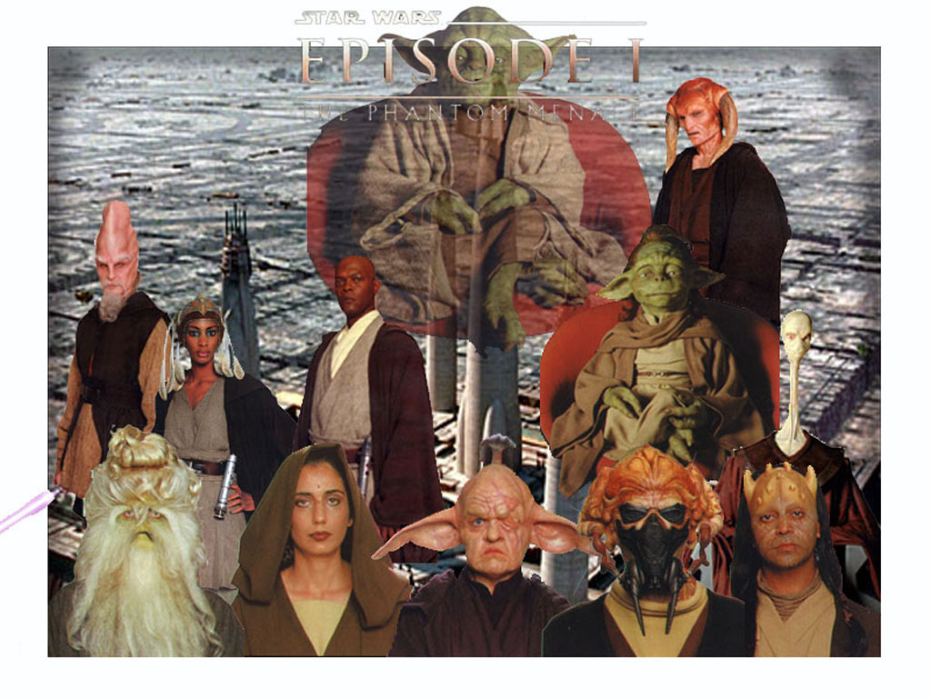 Collage of Jedi Council members